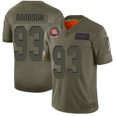 Nike Cleveland Browns #93 B.J. Goodson Camo Men's Stitched NFL Limited 2019 Salute To Service Jersey Men's
